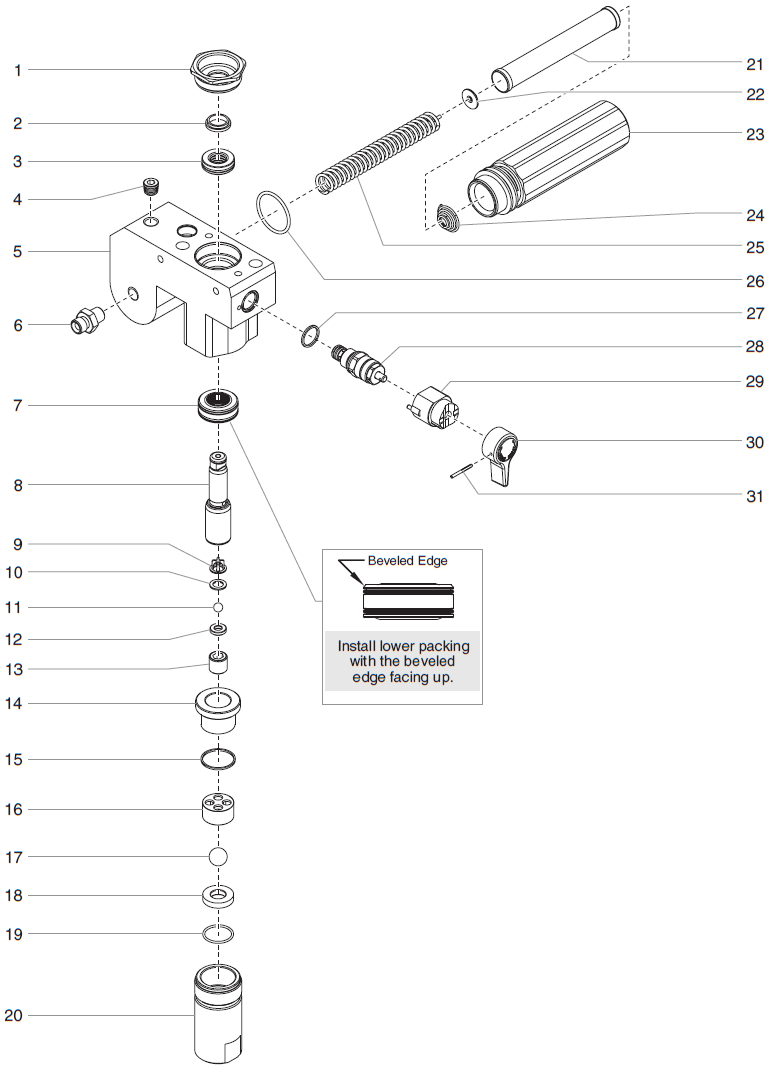 RentSpray 650 Fluid Section Assembly